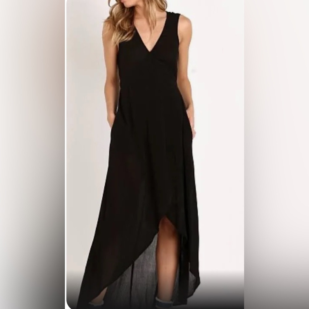 LSPACE Twilight Wrap Dress in Black size S